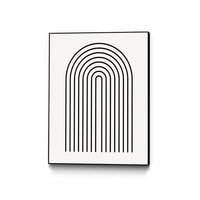 Œuvre d'art murale sur toile encadrée noire « Modern Rainbow » 18 x 24