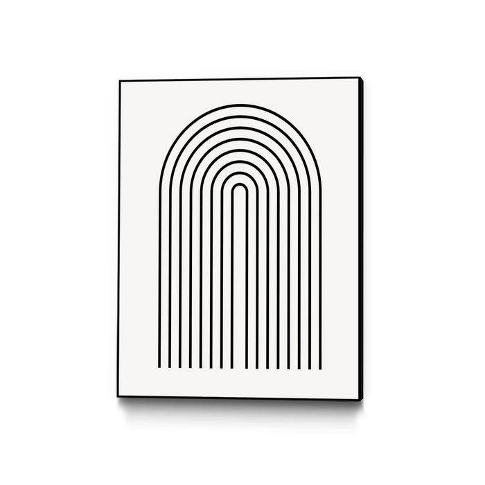 Œuvre d'art murale sur toile encadrée noire « Modern Rainbow » 18 x 24