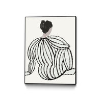 Œuvre d'art murale sur toile encadrée noire « Grey Reflection » 30 x 40