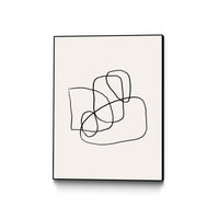 Œuvre d'art murale sur toile encadrée noire « Simple Lines » 24 x 32