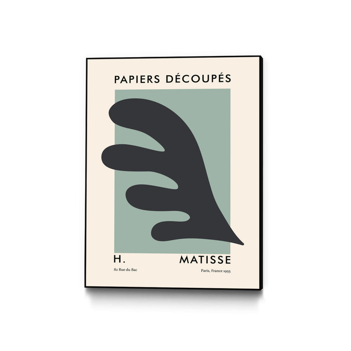 Œuvre d’art murale sur toile encadrée noire « Papiers Découpés Vi » 18 x 24