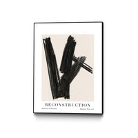 Œuvre d'art murale sur toile encadrée noire « Reconstruction » 30 x 40