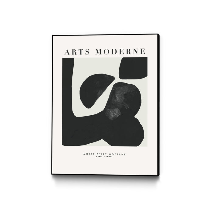 Œuvre d'art murale sur toile encadrée noire « Art Moderne » 18 x 24