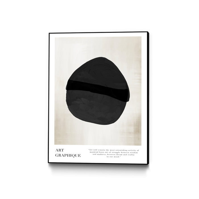 Œuvre d'art murale sur toile encadrée noire « Art Graphique » 30 x 40