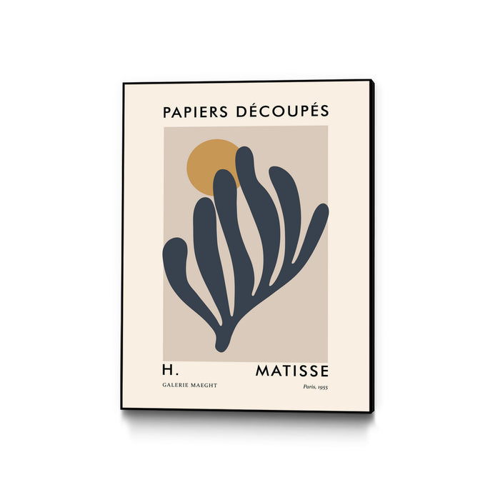 Œuvre d'art murale sur toile encadrée noire « Papiers Découpés I » 24 x 32