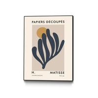 Œuvre d'art murale sur toile encadrée noire « Papiers Découpés I » 18 x 24