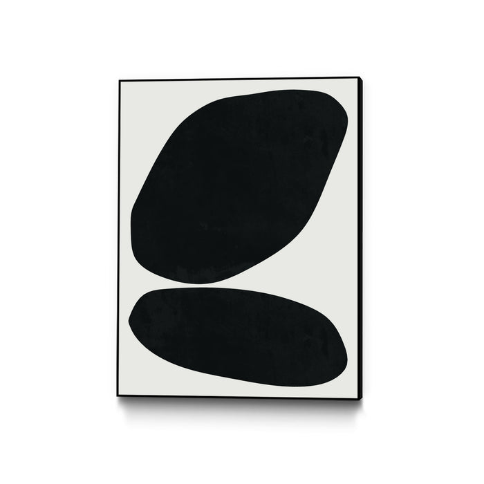 Œuvre d'art murale sur toile encadrée noire « Black Abstract Ii » 18 x 24