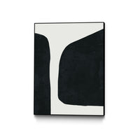 Œuvre d'art murale sur toile encadrée noire « Black Abstract » 18 x 24