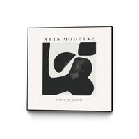 Œuvre d'art murale sur toile encadrée noire « Art Moderne » 20 x 20