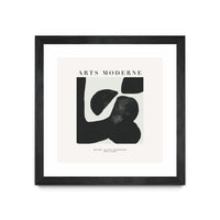 Œuvre d’art murale encadrée noire et mate « Art Moderne » 30 x 30
