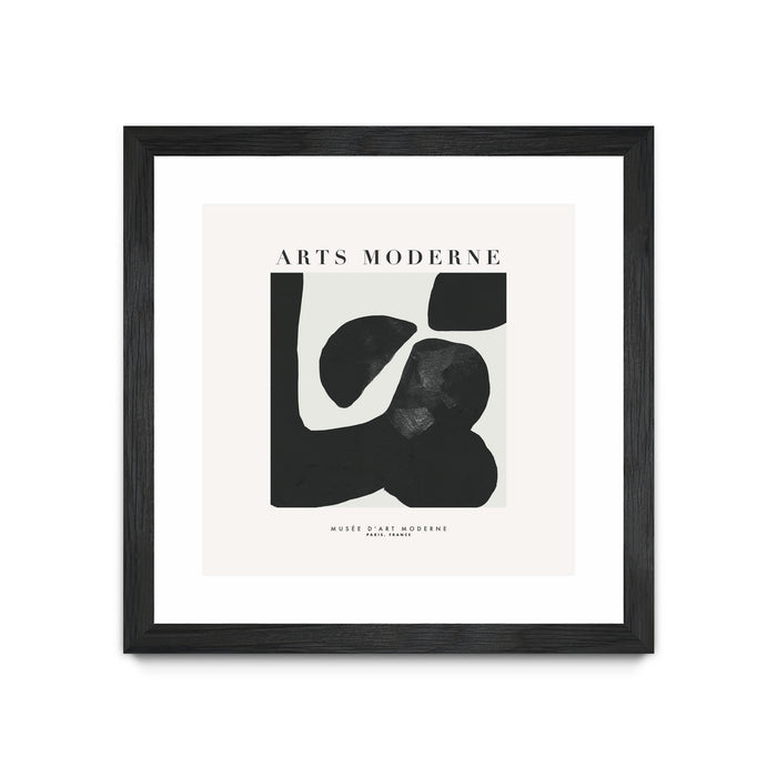 Œuvre d’art murale encadrée noire et mate « Art Moderne » 36 x 36