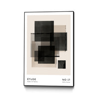 Œuvre d'art murale sur toile encadrée noire « Untitled » 24 x 36