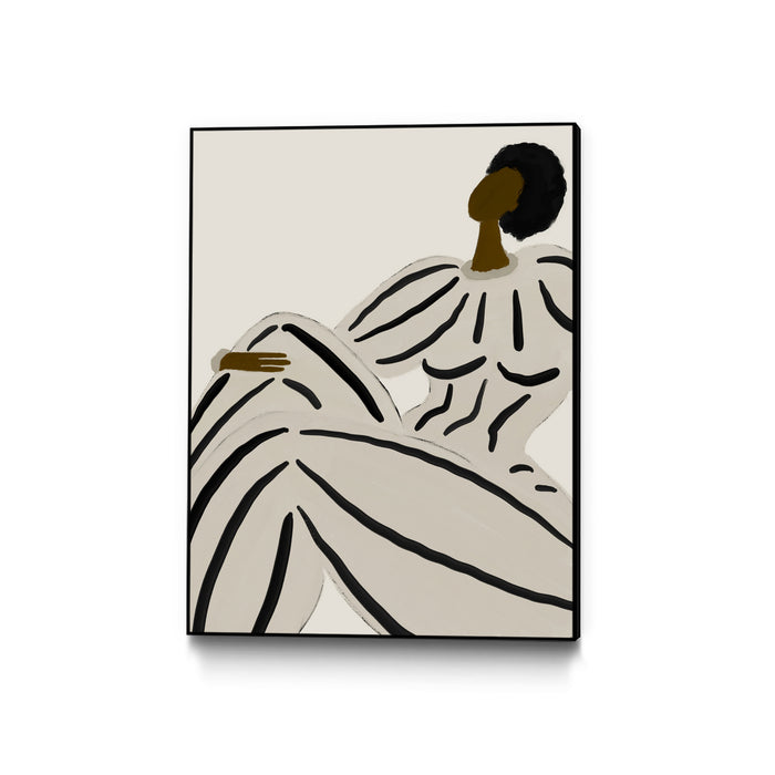 Œuvre d'art murale sur toile encadrée noire « Form V » 18 x 24