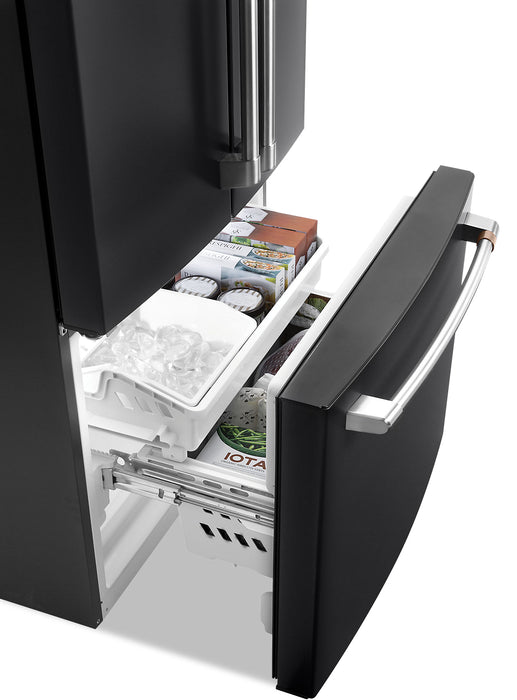 Réfrigérateur Café de 18,6 pi³ et de 33 po à portes françaises - noir mat - CWE19SP3ND1