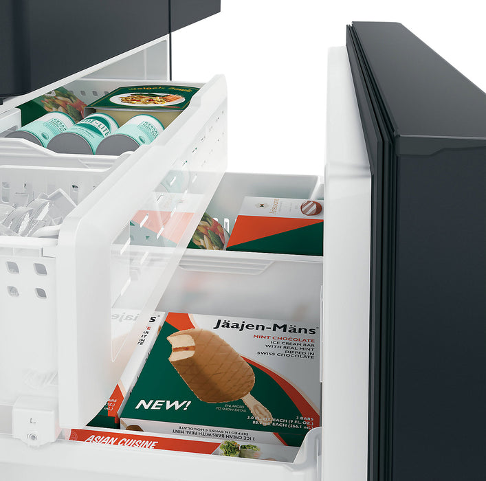 Réfrigérateur Café de 23,1 pi³ et de 36 po à portes françaises - noir mat - CWE23SP3MD1