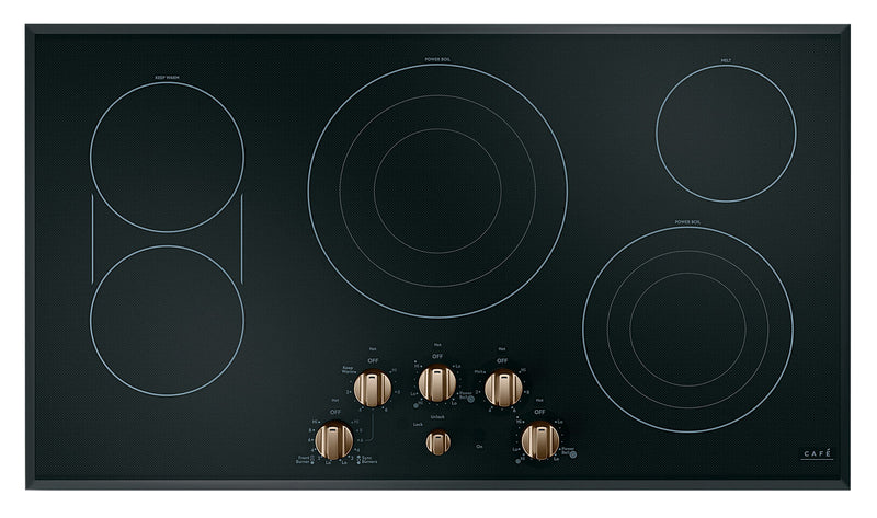 Boutons bronze brossé pour surface de cuisson électrique 5 pièces Café - CXCE1HKPMBZ