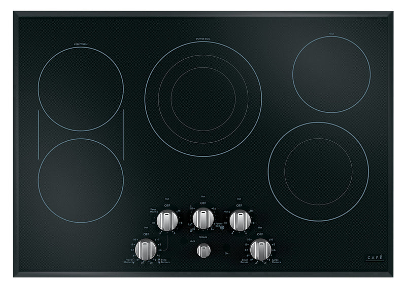 Boutons acier inoxydable brossé pour surface de cuisson électrique 5 pièces Café - CXCE1HKPMSS