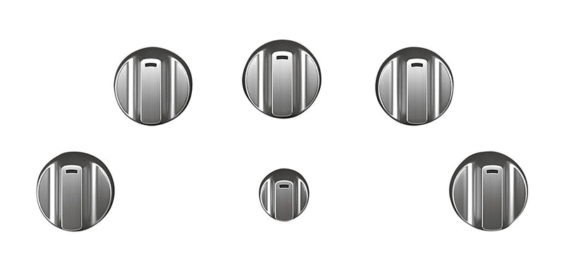 Boutons acier inoxydable brossé pour surface de cuisson électrique 5 pièces Café - CXCE1HKPMSS