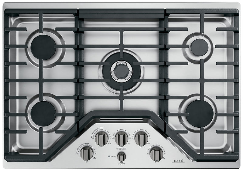 Boutons noir brossé pour surface de cuisson à gaz 5 pièces Café - CXCG1K0PMBT