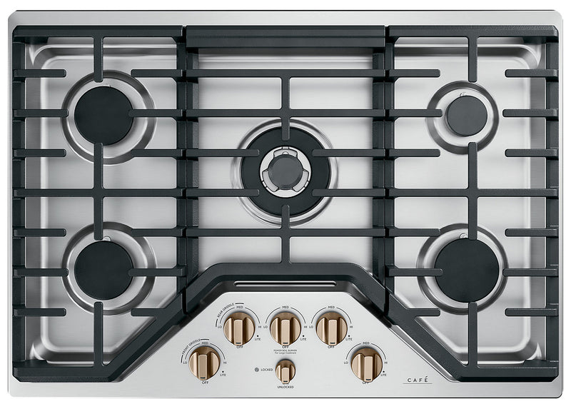 Boutons bronze brossé pour surface de cuisson à gaz 5 pièces Café - CXCG1K0PMBZ