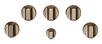 Boutons cuivre brossé pour surface de cuisson à gaz 5 pièces Café - CXCG1K0PMCU