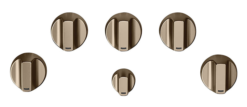 Boutons cuivre brossé pour surface de cuisson à gaz 5 pièces Café - CXCG1K0PMCU