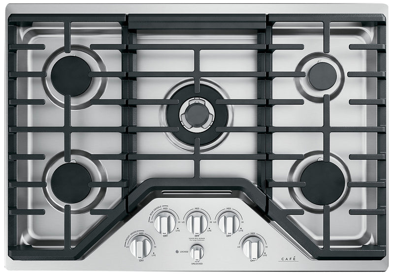 Boutons acier inoxydable brossé pour surface de cuisson à gaz 5 pièces Café - CXCG1K0PMSS