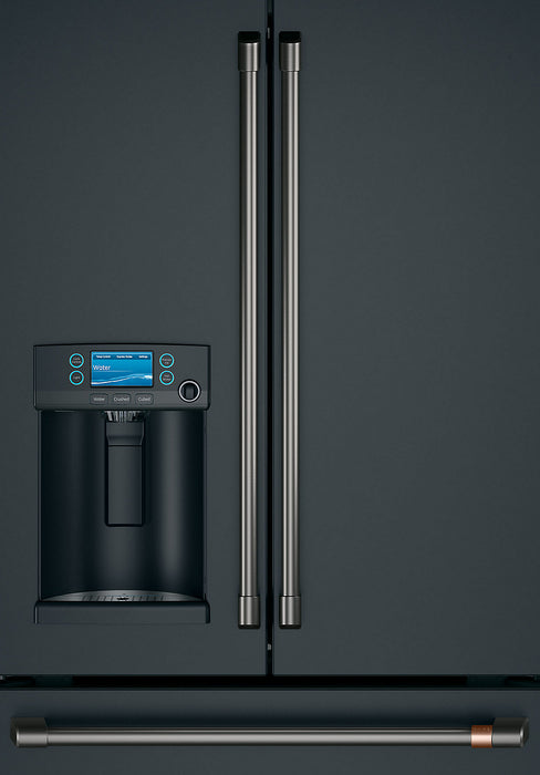 Poignées noir brossé pour réfrigérateur à portes françaises Café - CXLB3H3PMBT