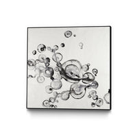 Œuvre d'art murale sur toile encadrée noire « Transparent Onyx » 20 x 20