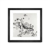 Œuvre d’art murale encadrée noire et mate « Transparent Onyx » 30 x 30
