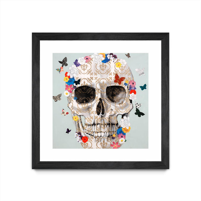Œuvre d’art murale encadrée noire et mate « Party Favor » 30 x 30