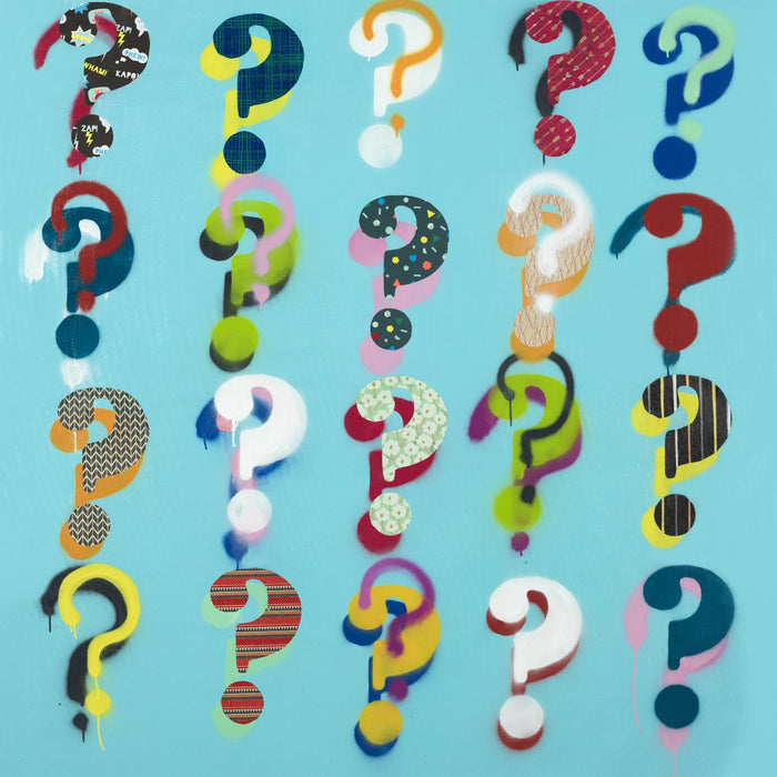 Œuvre d’art murale Giant Art « Pop The Question » 72 x 72