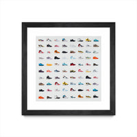 Œuvre d’art murale encadrée noire et mate « Life Is Short Buy The Shoes » 30 x 30