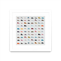 Œuvre d’art murale encadrée blanche et mate « Life Is Short Buy The Shoes » 36 x 36