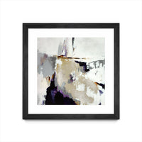 Œuvre d’art murale encadrée noire et mate « Tumult Roar » 30 x 30