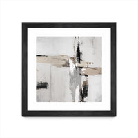 Œuvre d’art murale encadrée noire et mate « Off Edge Ii » 30 x 30