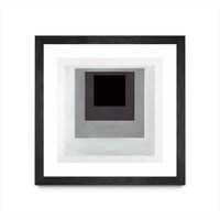 Œuvre d’art murale encadrée noire et mate « Inside Box Thinker » 36 x 36