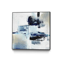 Œuvre d'art murale sur toile encadrée noire « On Ice » 20 x 20
