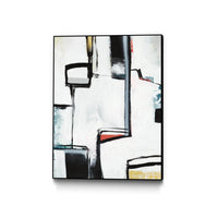 Œuvre d'art murale sur toile encadrée noire « The A Line I » 30 x 40