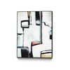 Œuvre d'art murale sur toile encadrée noire « The A Line I » 18 x 24