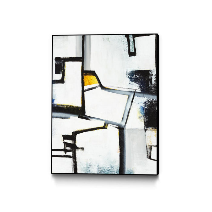 Œuvre d'art murale sur toile encadrée noire « The A Line Ii » 18 x 24