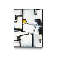 Œuvre d'art murale sur toile encadrée noire « The A Line Ii » 30 x 40
