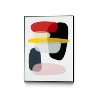 Œuvre d'art murale sur toile encadrée noire « Joy And Pop I » 30 x 40
