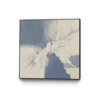 Œuvre d'art murale sur toile encadrée noire « Cool Fury I » 20 x 20