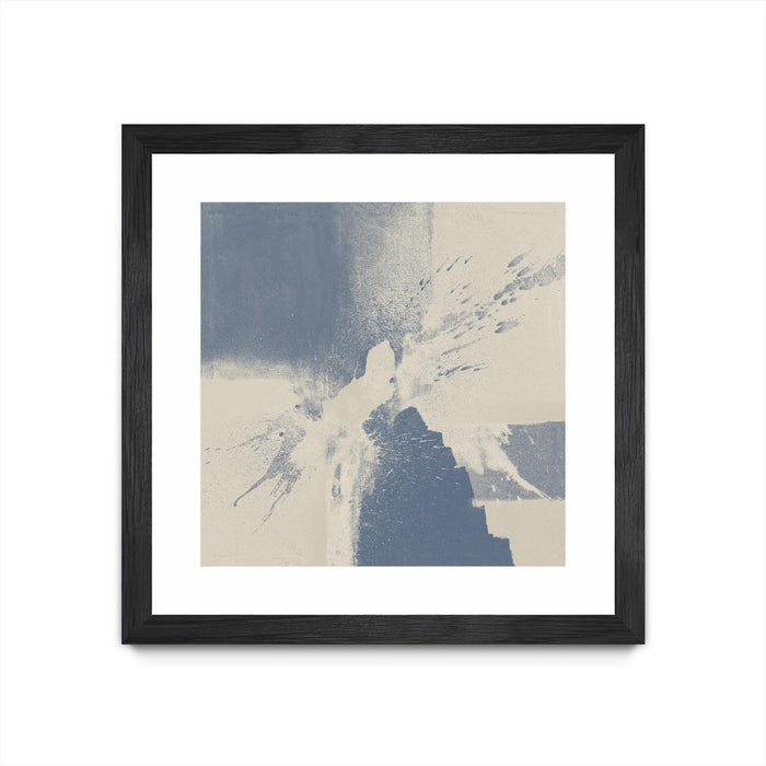 Œuvre d’art murale encadrée noire et mate « Cool Fury I » 30 x 30