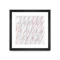 Œuvre d’art murale encadrée noire et mate « Hula I » 36 x 36