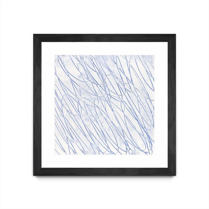 Œuvre d’art murale encadrée noire et mate « Hula Ii » 30 x 30
