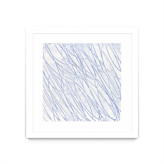 Œuvre d’art murale encadrée blanche et mate « Hula Ii » 36 x 36