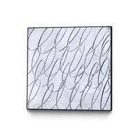Œuvre d'art murale sur toile encadrée noire « Contemplating Style » 20 x 20