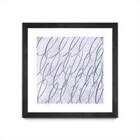 Œuvre d’art murale encadrée noire et mate « Contemplating Style » 30 x 30